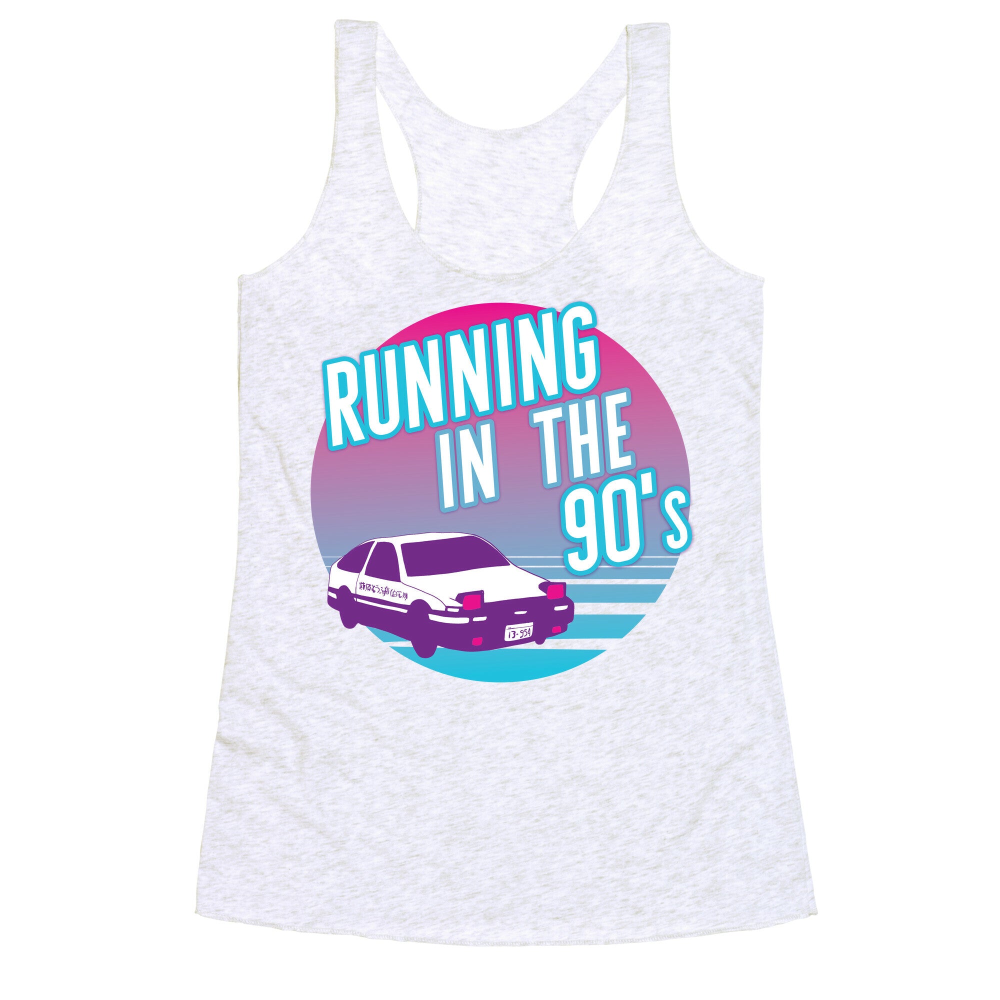 Running in the 90's  Racerback Tank
